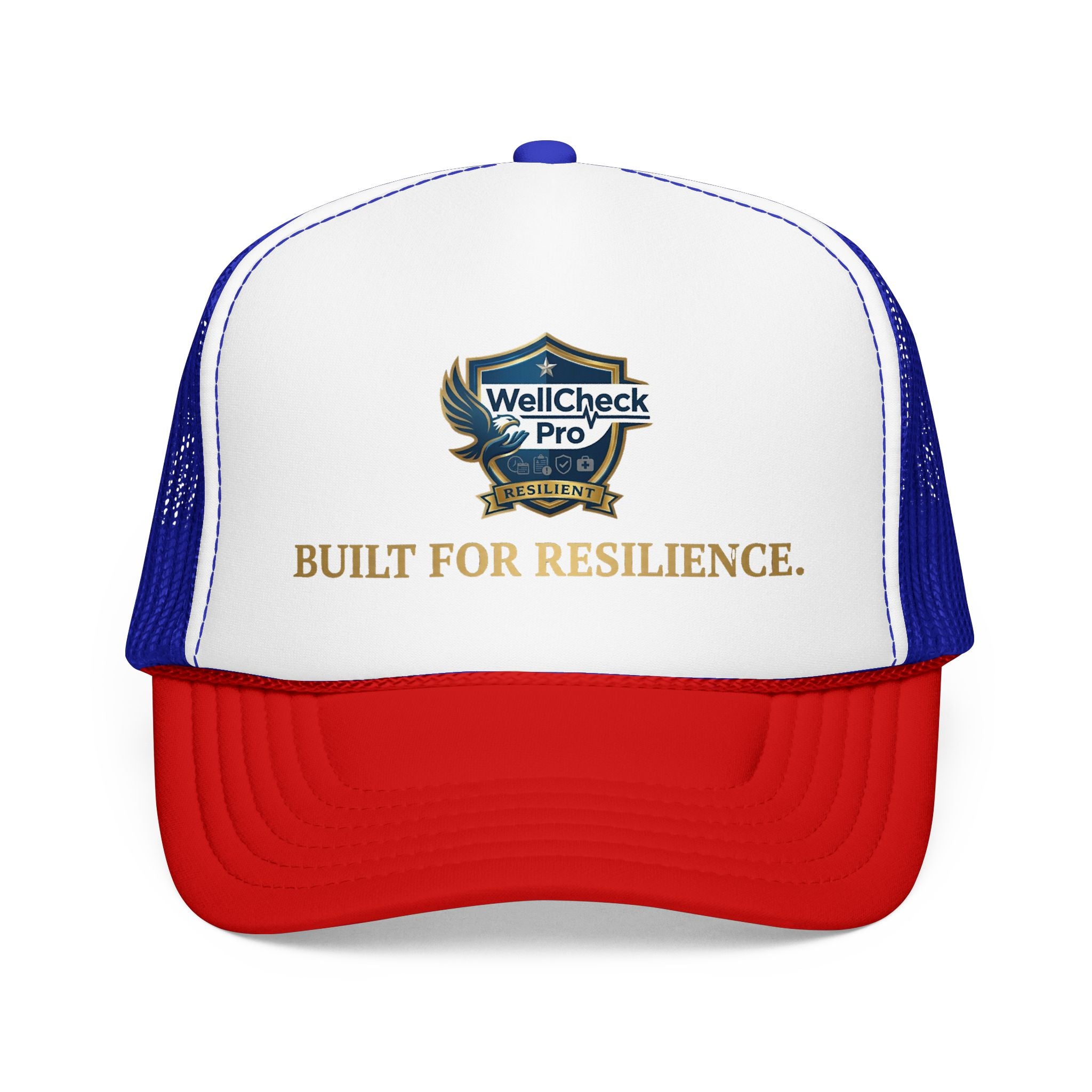 Built for Resilience Foam Trucker Hat — WellCheck Pro Logo Cap