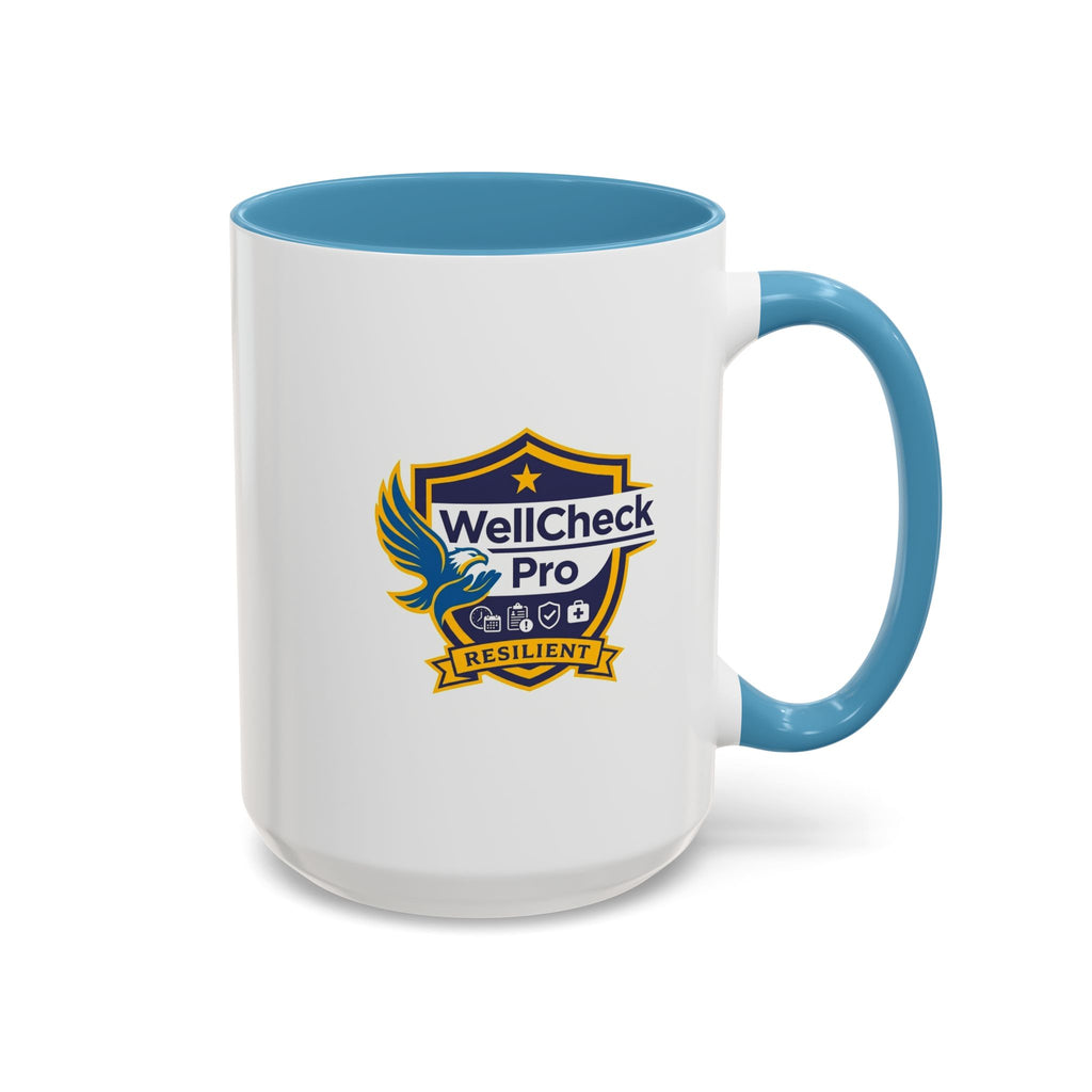 WellCheck Pro Accent Coffee Mug – "Ignite the Signal" Rescue & Crisis Response Design (11/15oz)