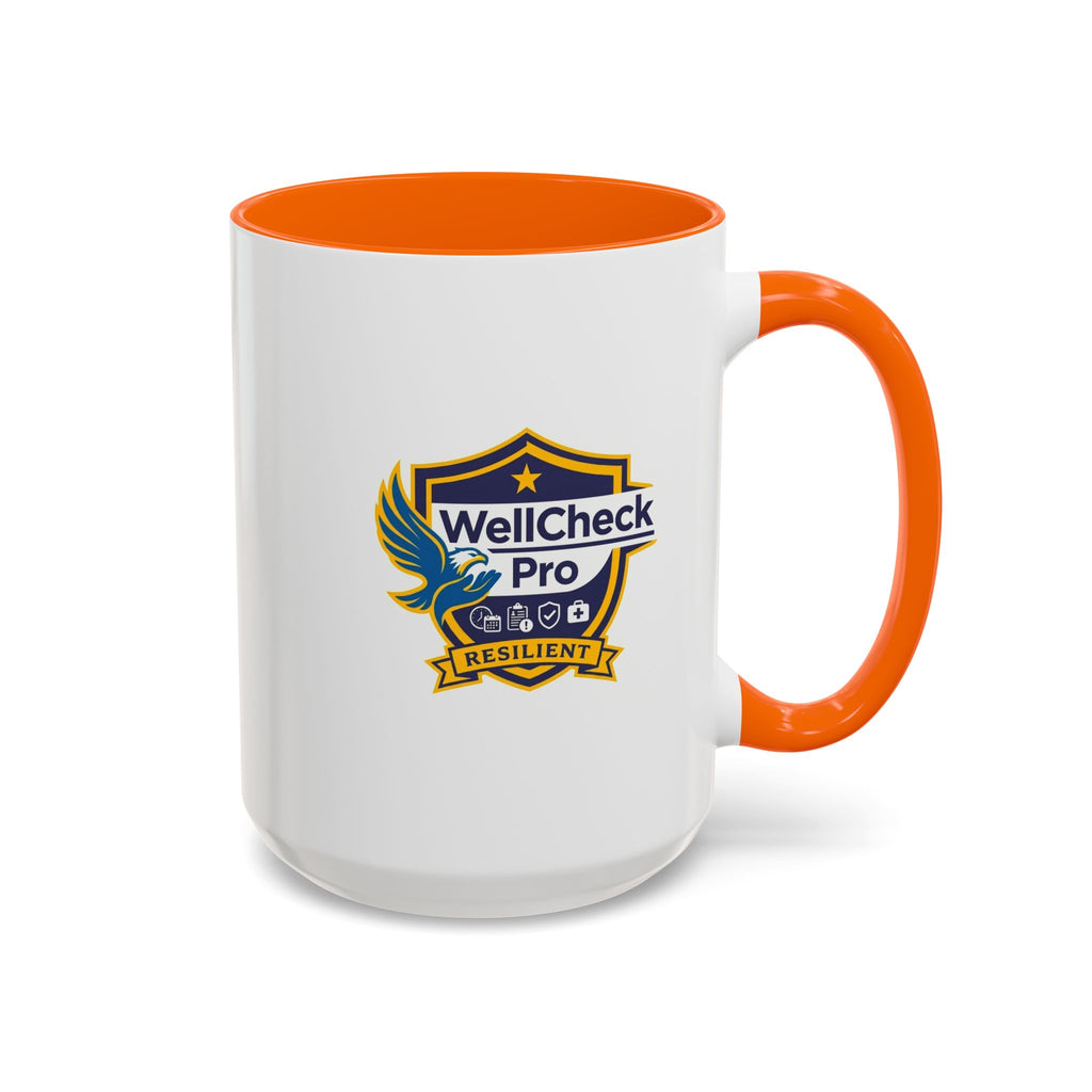 WellCheck Pro Accent Coffee Mug – "Ignite the Signal" Rescue & Crisis Response Design (11/15oz)