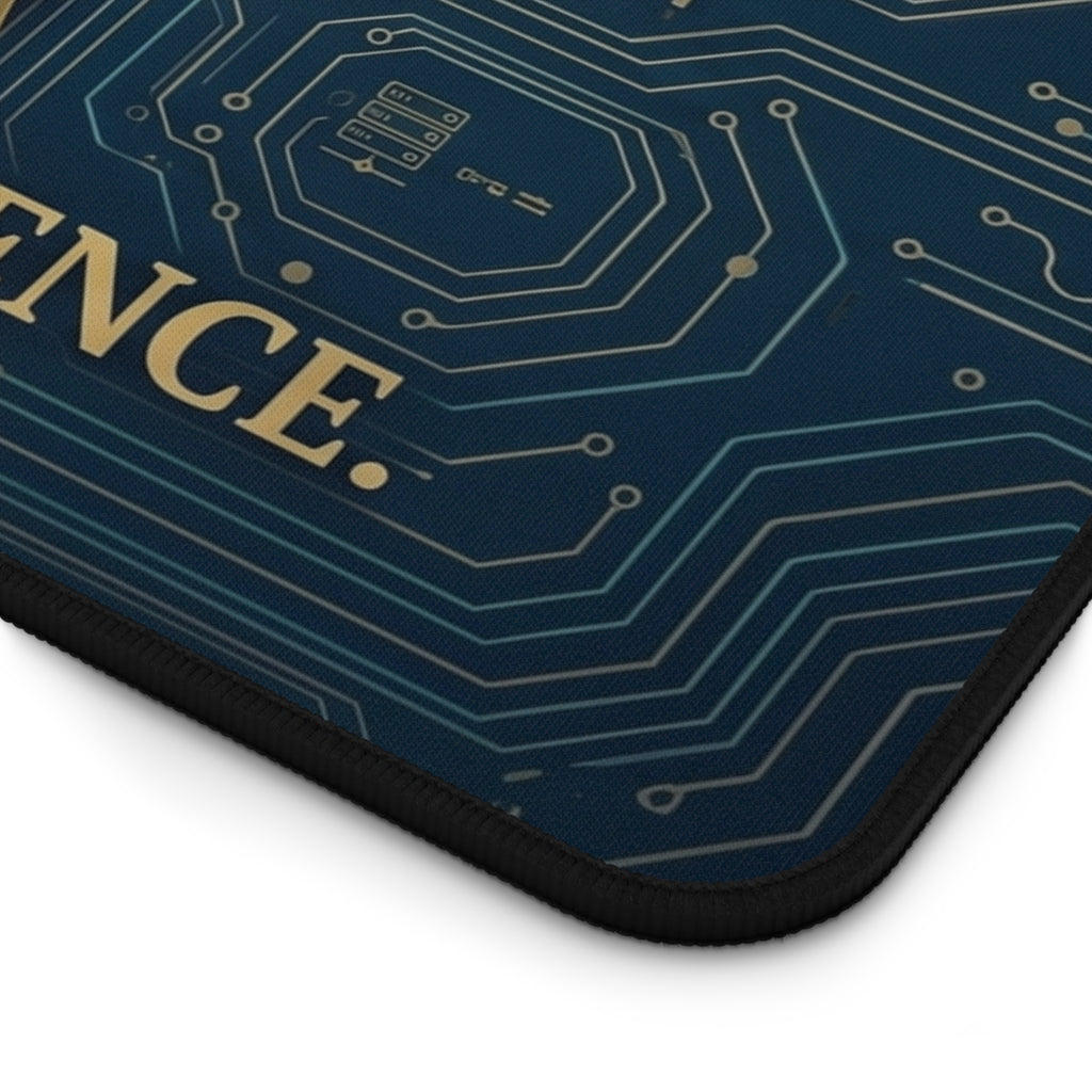 WellCheck Pro 'Built for Resilience' Desk Mat — Tech Shield Mouse Pad