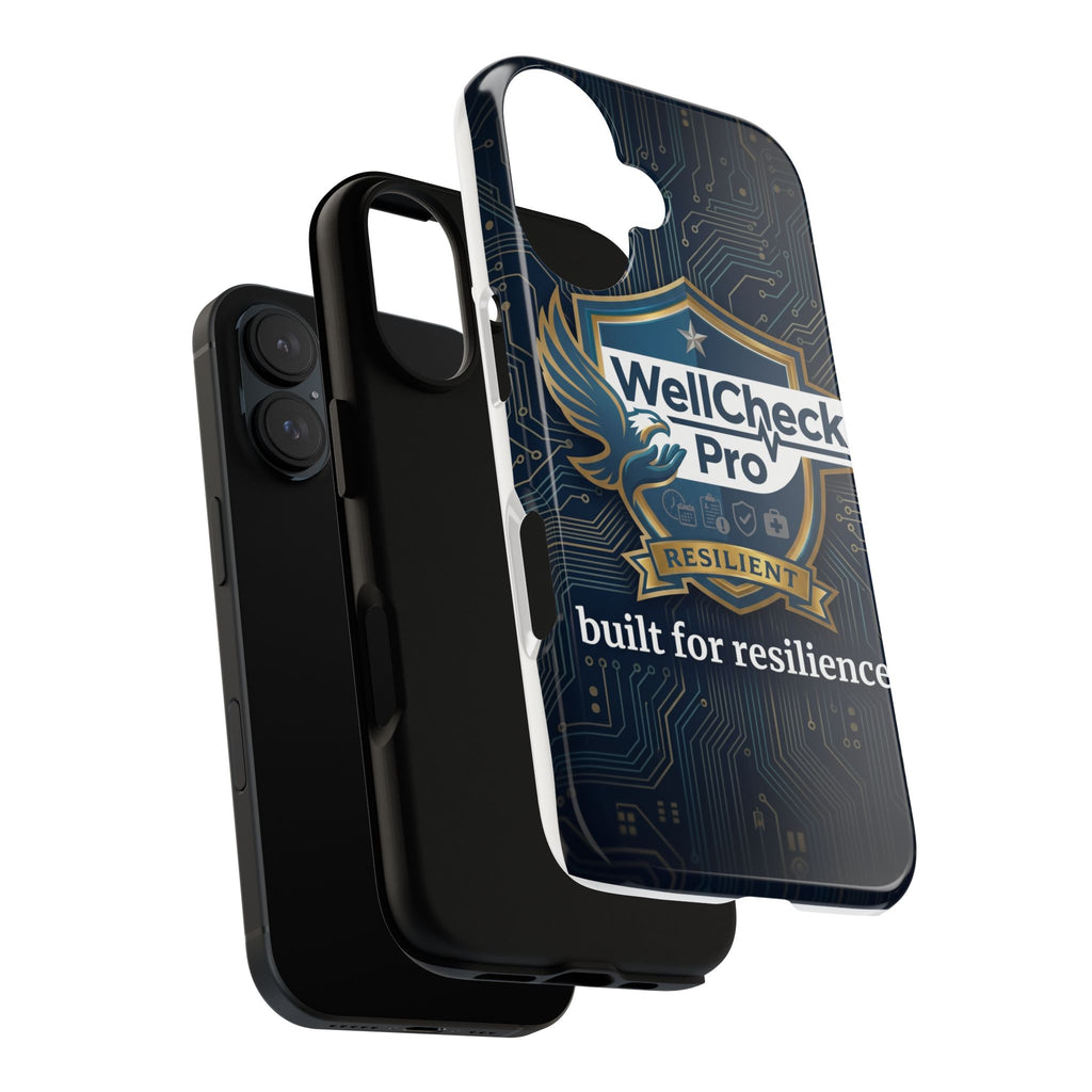 WellCheck Pro Tough Phone Case — "Built for Resilience" Shield Design