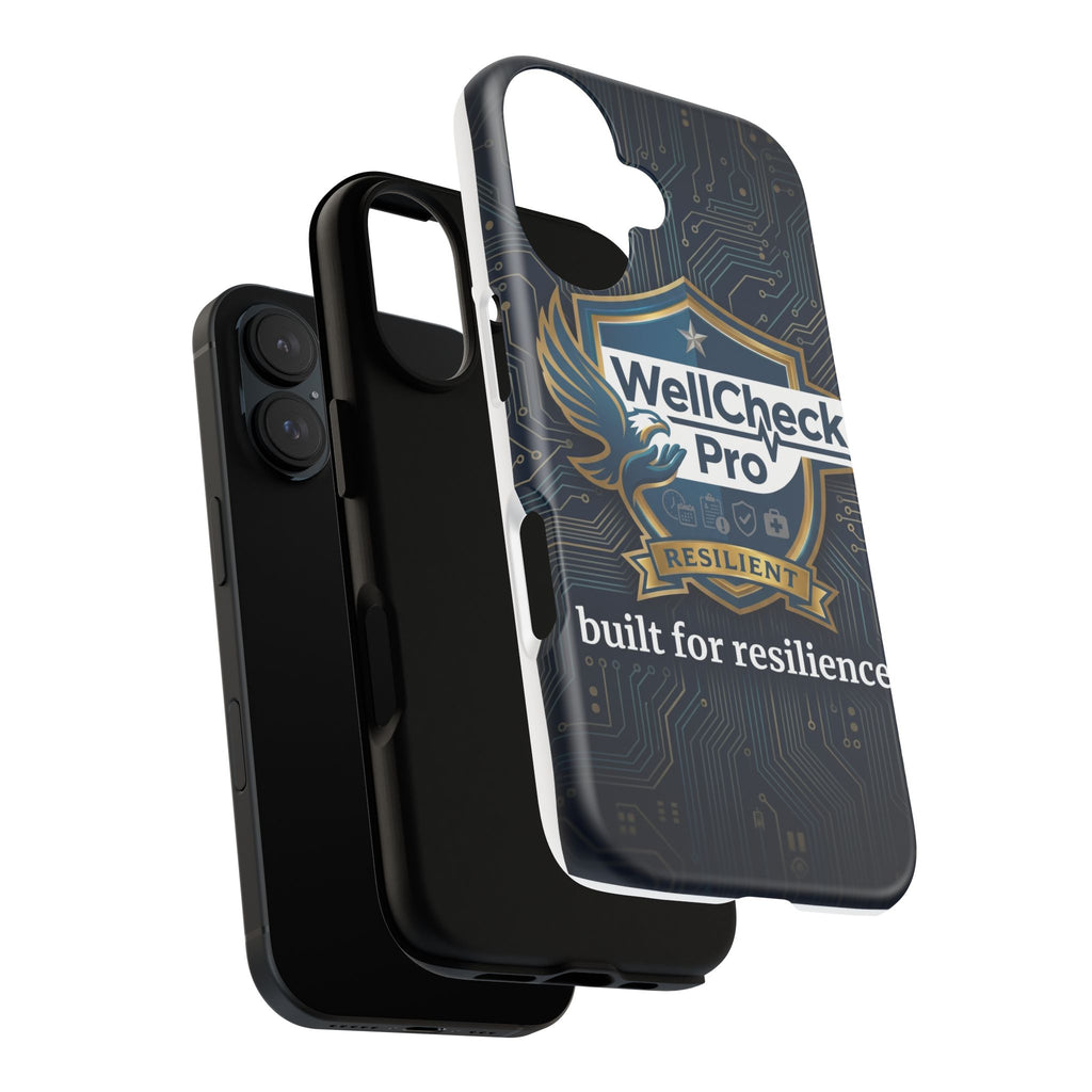 WellCheck Pro Tough Phone Case — "Built for Resilience" Shield Design