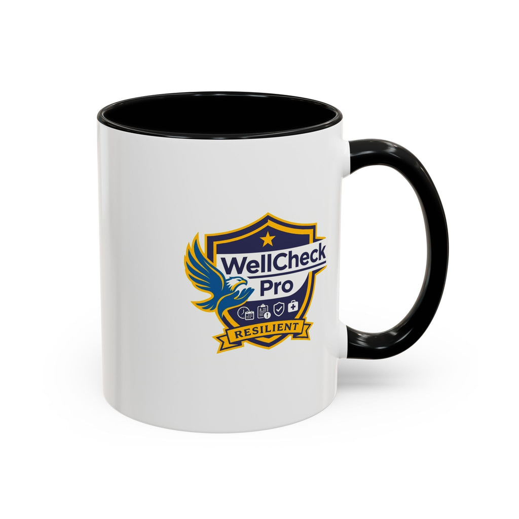 WellCheck Pro Accent Coffee Mug – "Ignite the Signal" Rescue & Crisis Response Design (11/15oz)