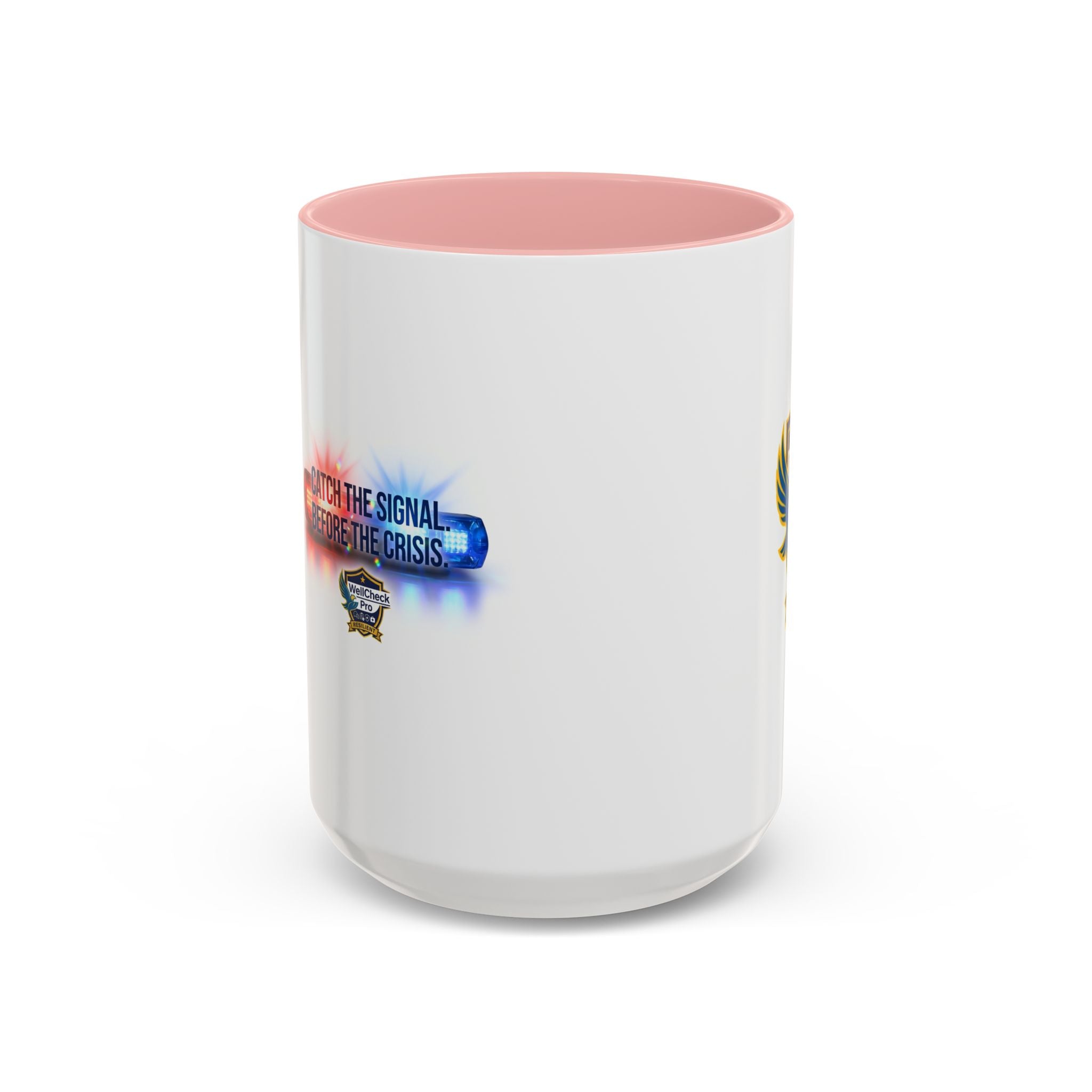 WellCheck Pro Accent Coffee Mug – "Ignite the Signal" Rescue & Crisis Response Design (11/15oz)