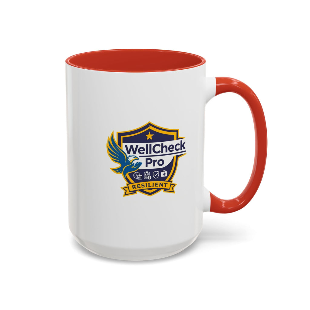 WellCheck Pro Accent Coffee Mug – "Ignite the Signal" Rescue & Crisis Response Design (11/15oz)