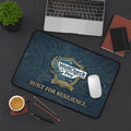 WellCheck Pro 'Built for Resilience' Desk Mat — Tech Shield Mouse Pad